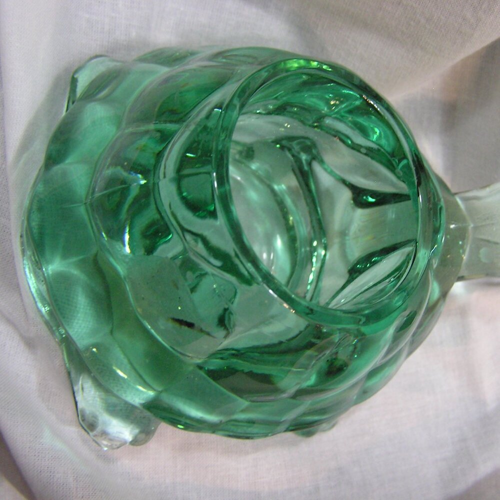 Green Glass Turtle Votive holder - Picture 6 of 7